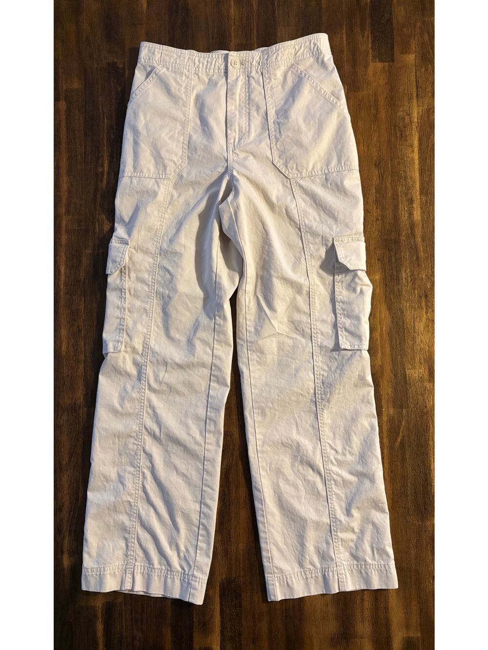 Abercrombie Size 6 / 28 Cargo Pants Wide Leg 90's Cotton Twill High Rise Utility